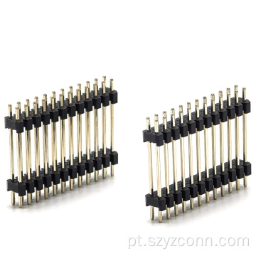 Conector de cabeçalho de pino de 2,0 mm fileira dupla reta